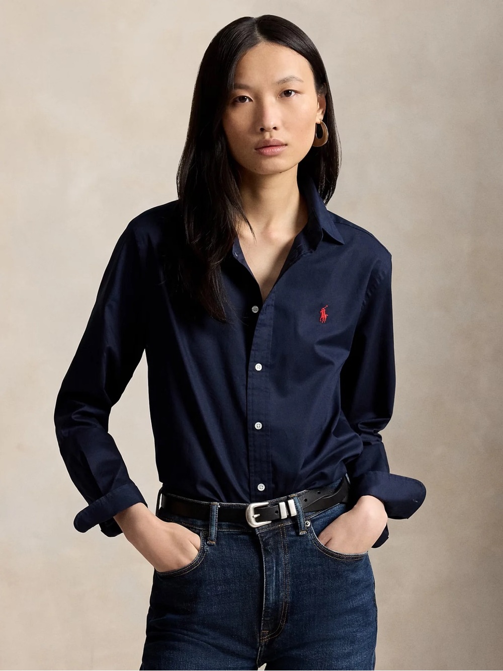 $193 NWOT Polo Ralph Lauren Women’s Navy Shirt M